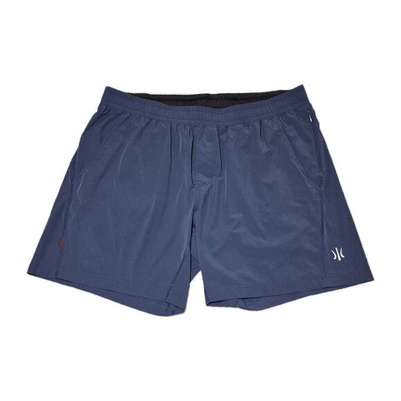 Rhone Shorts Men XL Navy Multi Zip Pockets Outdoor Stretch Athletic Logo Preppy - Picture 1 of 9